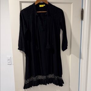 Roller Rabbit Black Tunic with Tassel Details